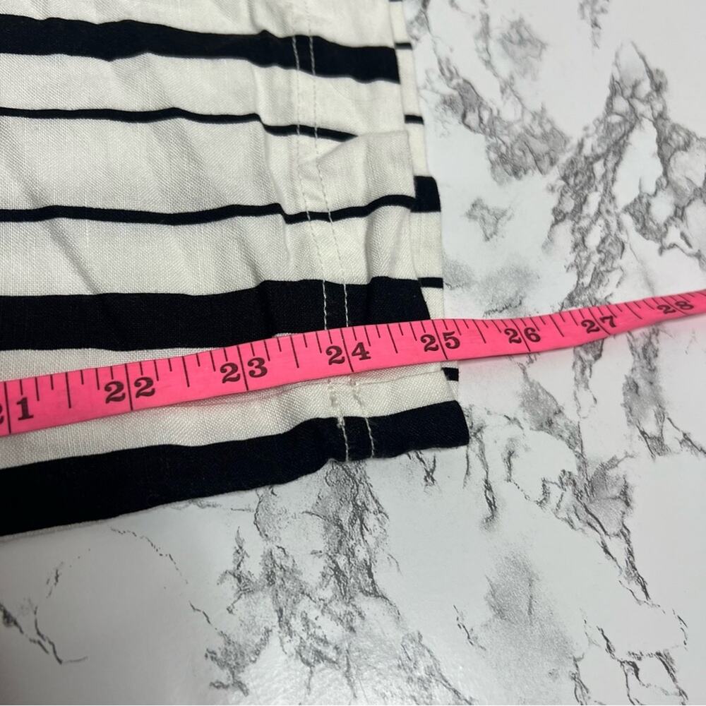 NWT Loft Striped Strappy Jumpsuit Linen Whisper White Size 8 - Picture 6 of 8